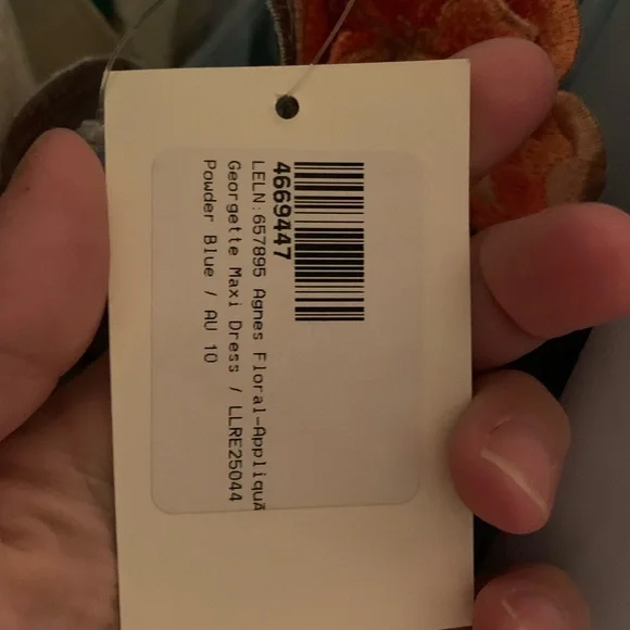 Nwt Leo Lin Appliqué Floral georgette maxi dress $980 size 6 - Picture 4 of 4